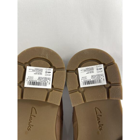 Clarks Boots Womens Size 8W Brown Leather Hearth Sofia Ankle Zip Booties Comfort - Picture 12 of 15